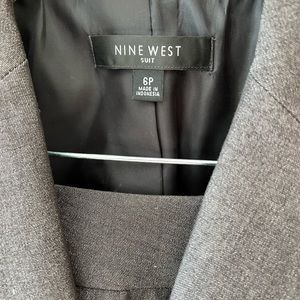 Nine West charcoal gray suit. Jacket and pants.